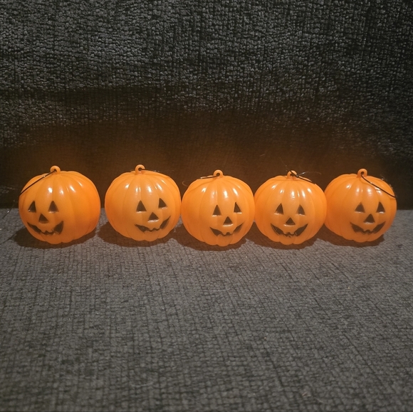 Other - Vintage Halloween Pumpkin Light Covers (5)